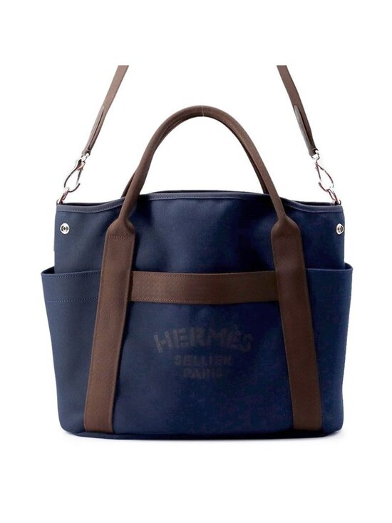 Hermes Handbags - ★SOLD★ Hermes Sac de Pansage Groom Navy B 2-Way Pouch